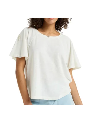 T-shirt Ecru Femme Roxy Time For Palm 1