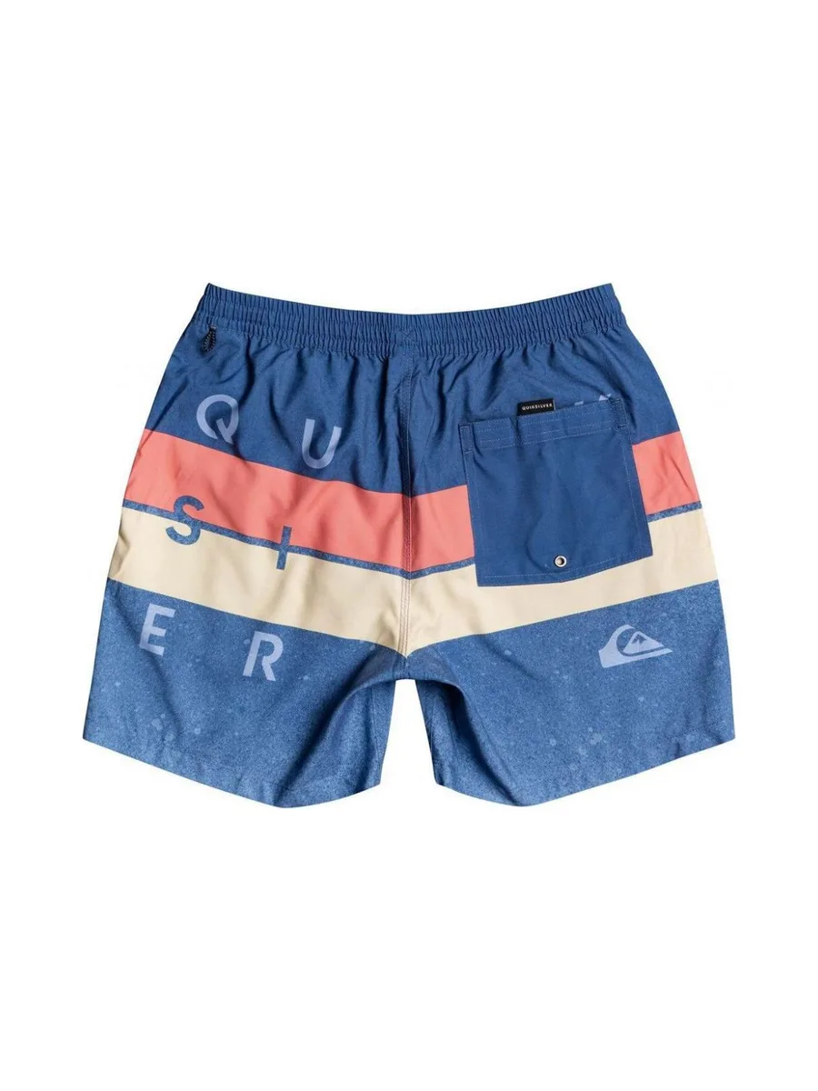 Short de bain Bleu Garçon Quiksilver Word Block 15 2