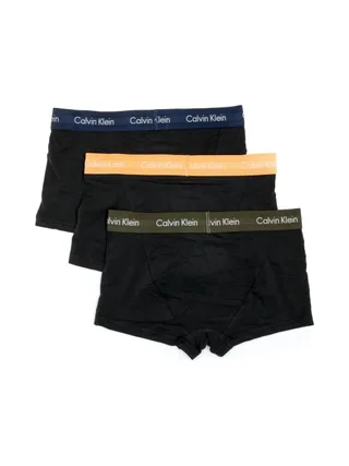 x3 Boxers Noirs Homme Calvin Klein Low Rise Trunk 2