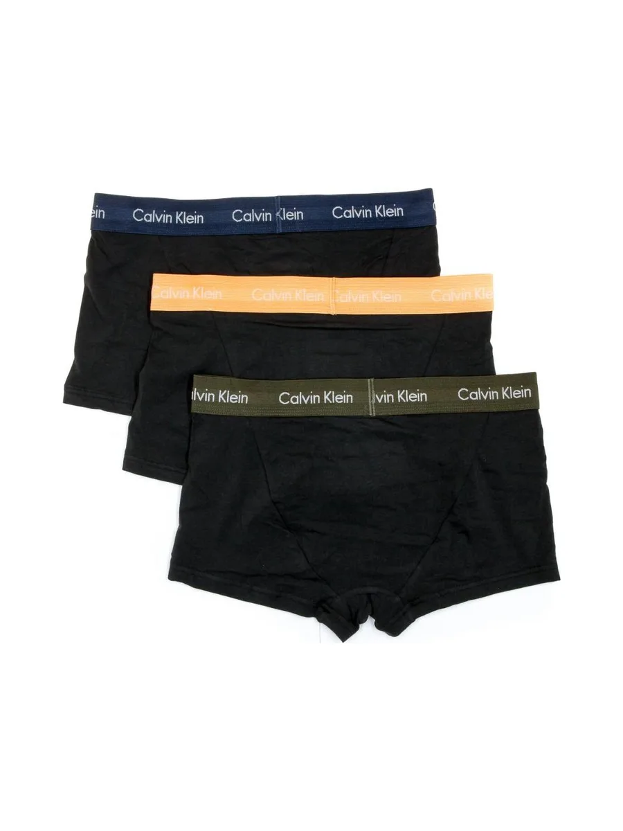 x3 Boxers Noirs Homme Calvin Klein Low Rise Trunk 2