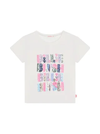 T-Shirt Blanc Fille Billieblush U20493 1