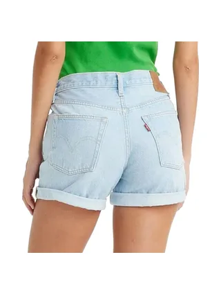 501 Short Bleu Clair Femme Levi's Rolled 2