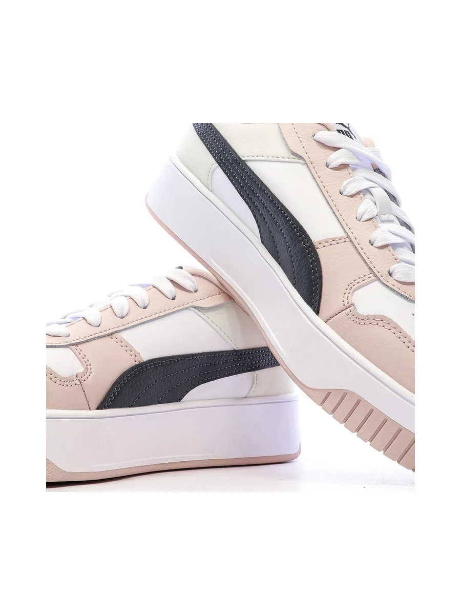 Baskets Blanc/Rose/Noir Femme Puma Carina Street 8