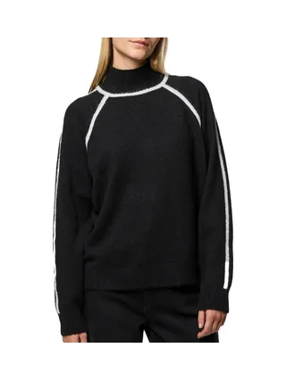 Pull Noir Femme Pieces Lola 1