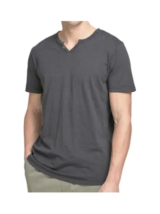 T-shirt Gris Homme Jack & Jones Split Neck 1