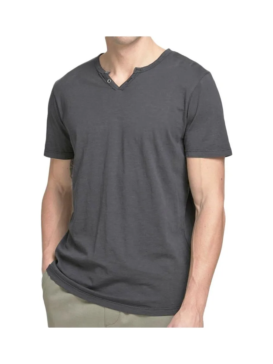 T-shirt Gris Homme Jack & Jones Split Neck 2