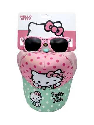 Kit Casquette + Lunette de Soleil Bleu/Rose Enfant Sport Zone Hello Kitty 1