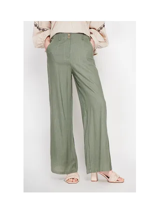 Pantalon ample Taille élastique à l'arrière avec poche plaquée 1