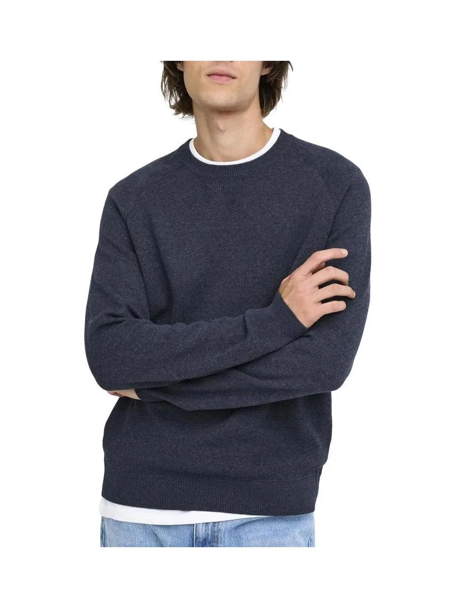 Pull Col Rond Bleu Chiné homme ONLY & SONS 22040272 2