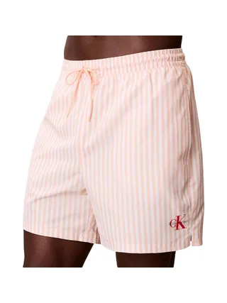 Short de bain Orange/Blanc Homme Calvin Klein Jeans Drawstring 1