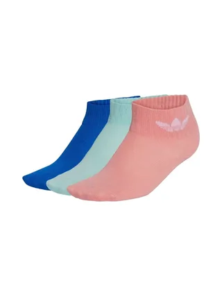 x3 Lot de trois paires de chaussettes Rose/Verte/Bleu Fille Adidas Kids Ankle 1