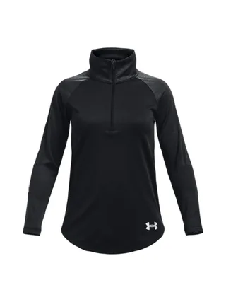 T-shirt à manches longues demi-zip Noir Fille Under Armour Tech Graphic Half 1