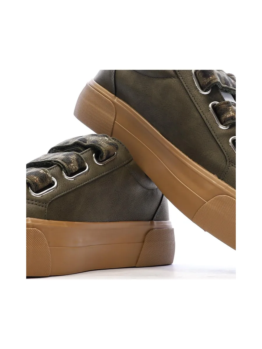 Baskets Kaki Plateforme Femme Kaporal Clovia 8