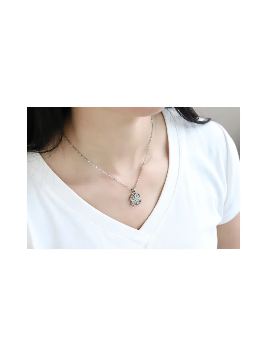 Collier Bellarose Perfume — Trèfle Porte-bonheur (Zirconium) 2