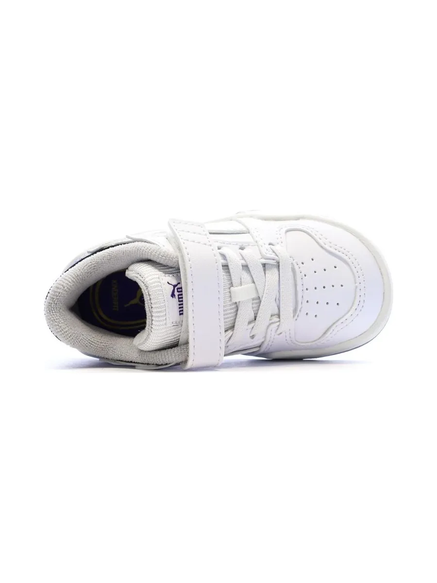 Baskets Blanc/Violet Garçon Puma Slipstream 5