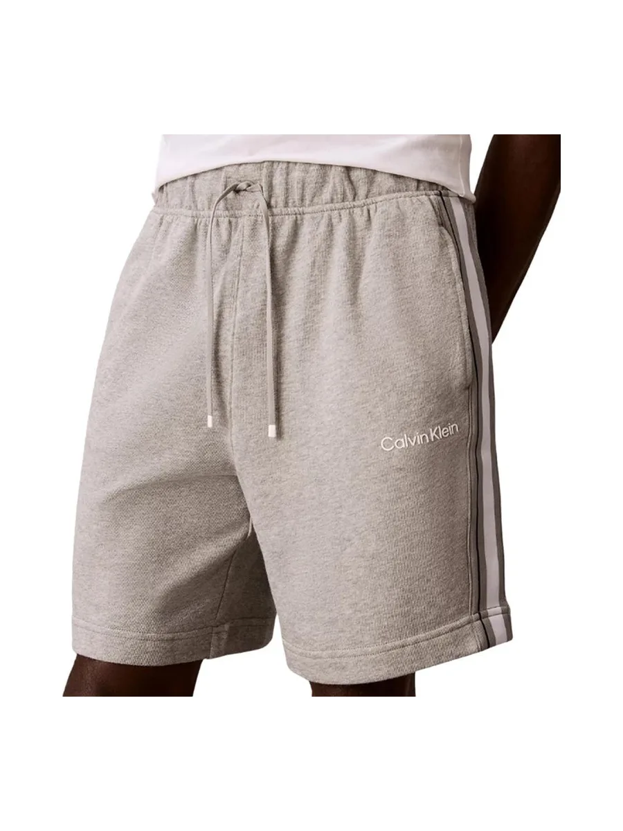 Short Gris Homme Calvin Klein Jeans Logo Tape Terry 2