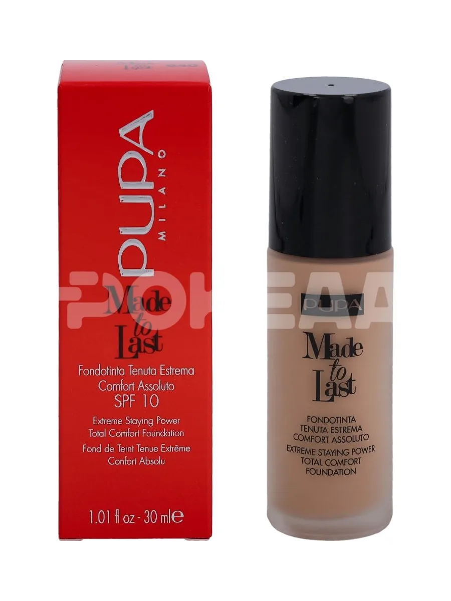 Pupa Made To Last Total Comfort Foundation SPF10 30ml - #040 Medium Beige 1