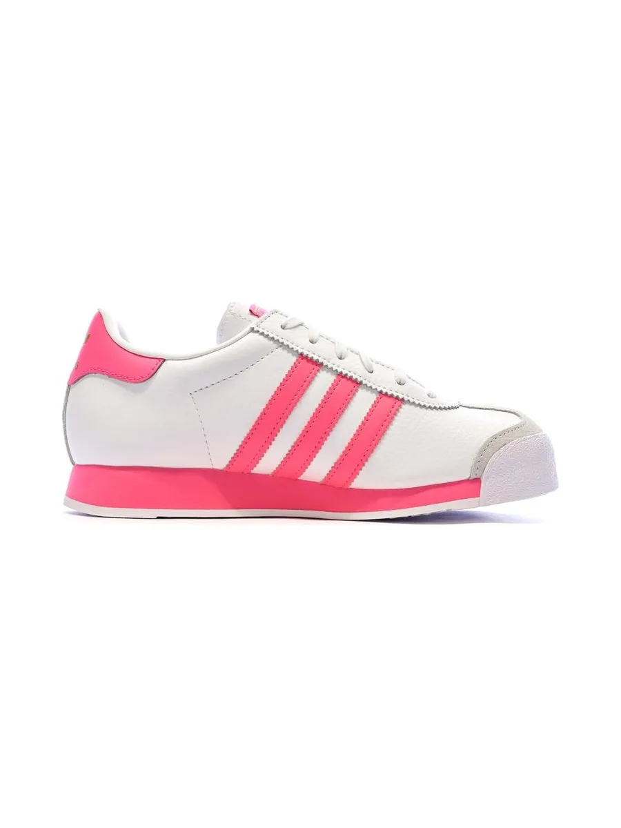 Baskets Rose/Blanc Femme Adidas Samoa 3
