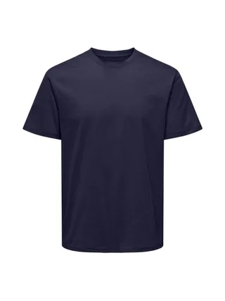 T-shirt Marine Homme Only & Sons Life Stitch 1