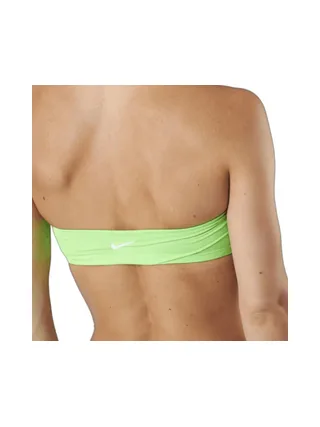 Haut de maillot de bain Vert Fluo Femme Nike Bandeau Bikini Top 2