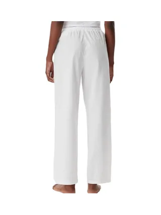 Pantalon de Nuit Blanc Femme Calvin Klein Jeans Logo Poplin 2