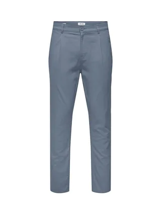 Pantalon fluide Bleu/Gris Homme Only & Sons Bologna 1