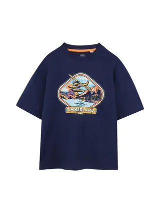 T-Shirt Bleu Garçon TimberlandT604331 1
