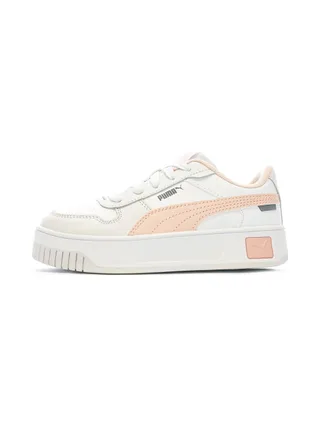 Baskets Blanches/Rose Fille Puma Carina 04 1