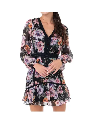 Robe Noire à Motifs Femme Guess Elana 1