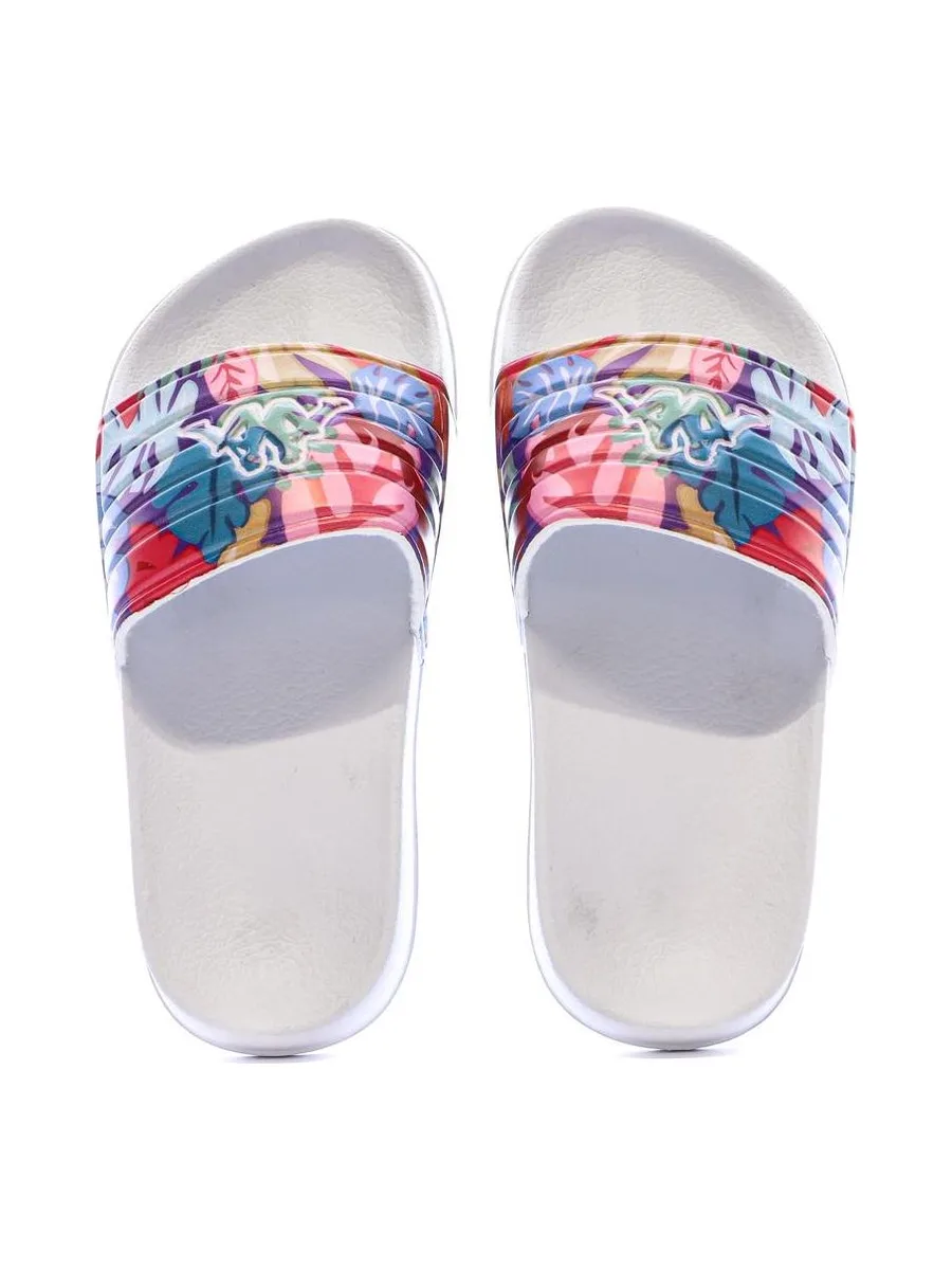 Claquettes Blanches à fleurs Fille Kappa Logo Sarty 2 4