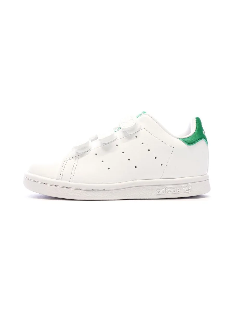 Baskets Blanches/Vertes Garçon/Fille Adidas Stan Smith 2