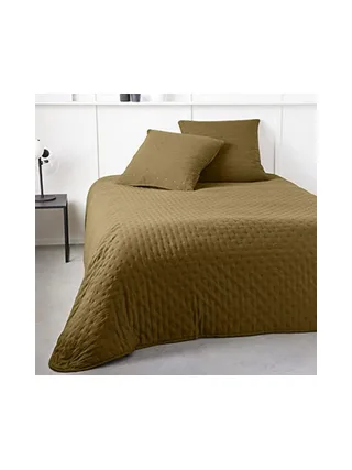 Couvre lit Ocre + 2 Taies D'oreiller Today 240x220cm 1