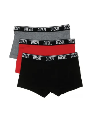 x3 Boxers Noir/Gris/Rouge Homme Diesel Shawnthreepack 1