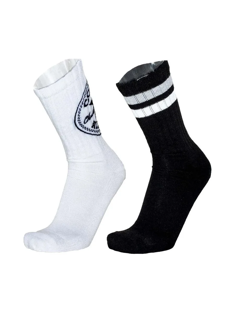 Chaussettes Noires/Blanches Homme Converse E1236H 2