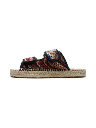 Sandales Noires/Oranges Femme Pare Gabia Batista 1