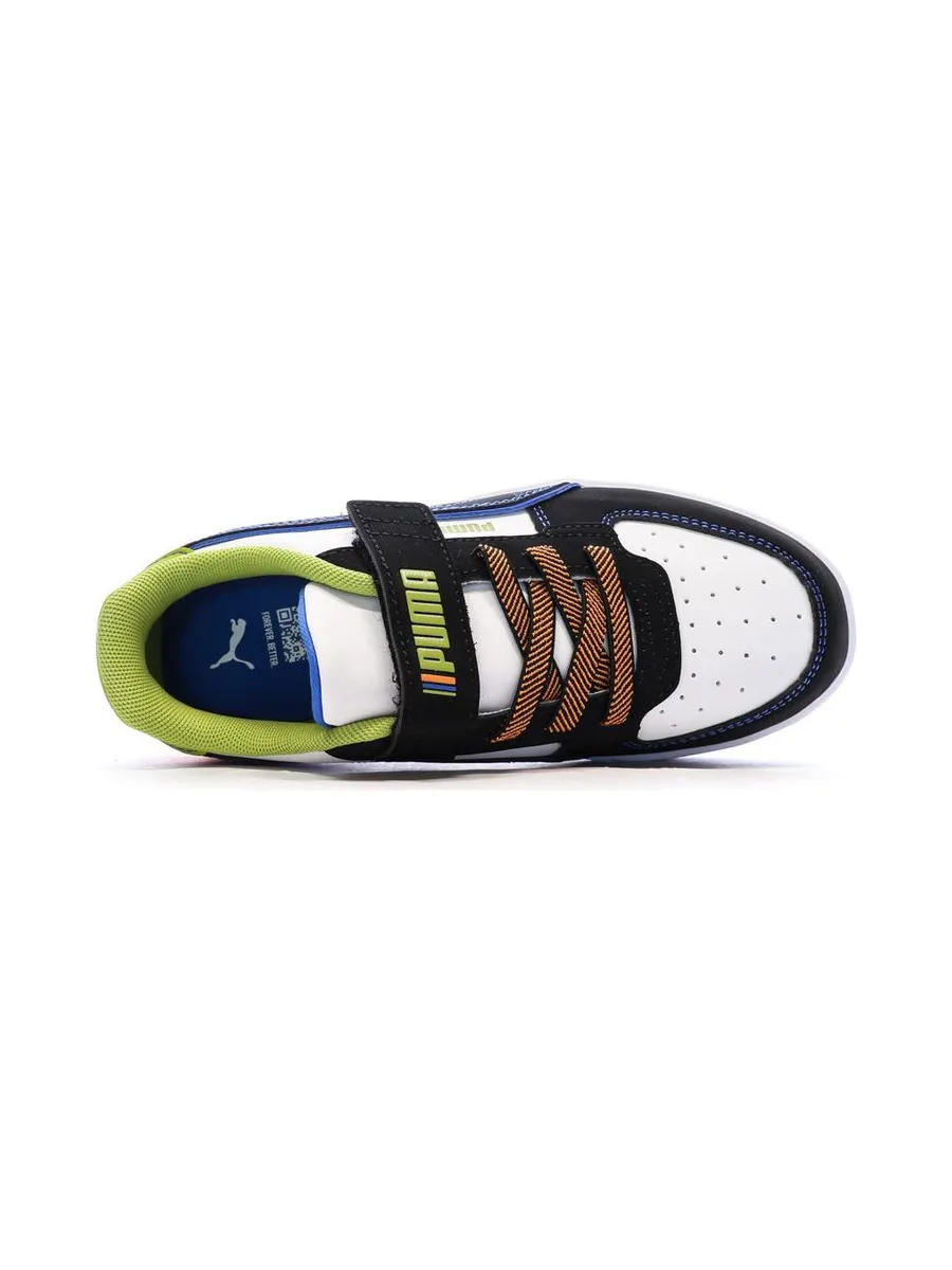 Baskets Blanches/Noires/Bleu Garçon Puma Caven 2.0 5