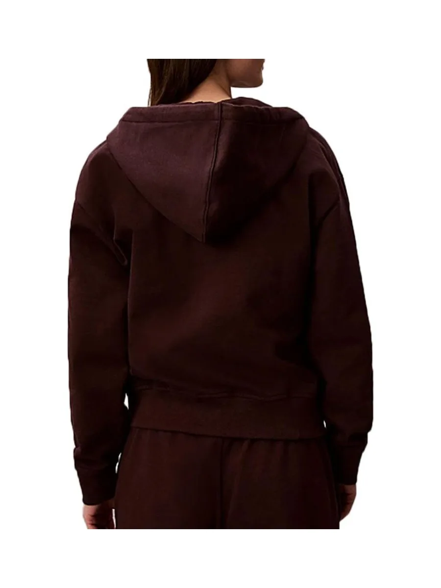 Sweat Zippé Marron Femme Calvin Klein Jeans Monologo French 3