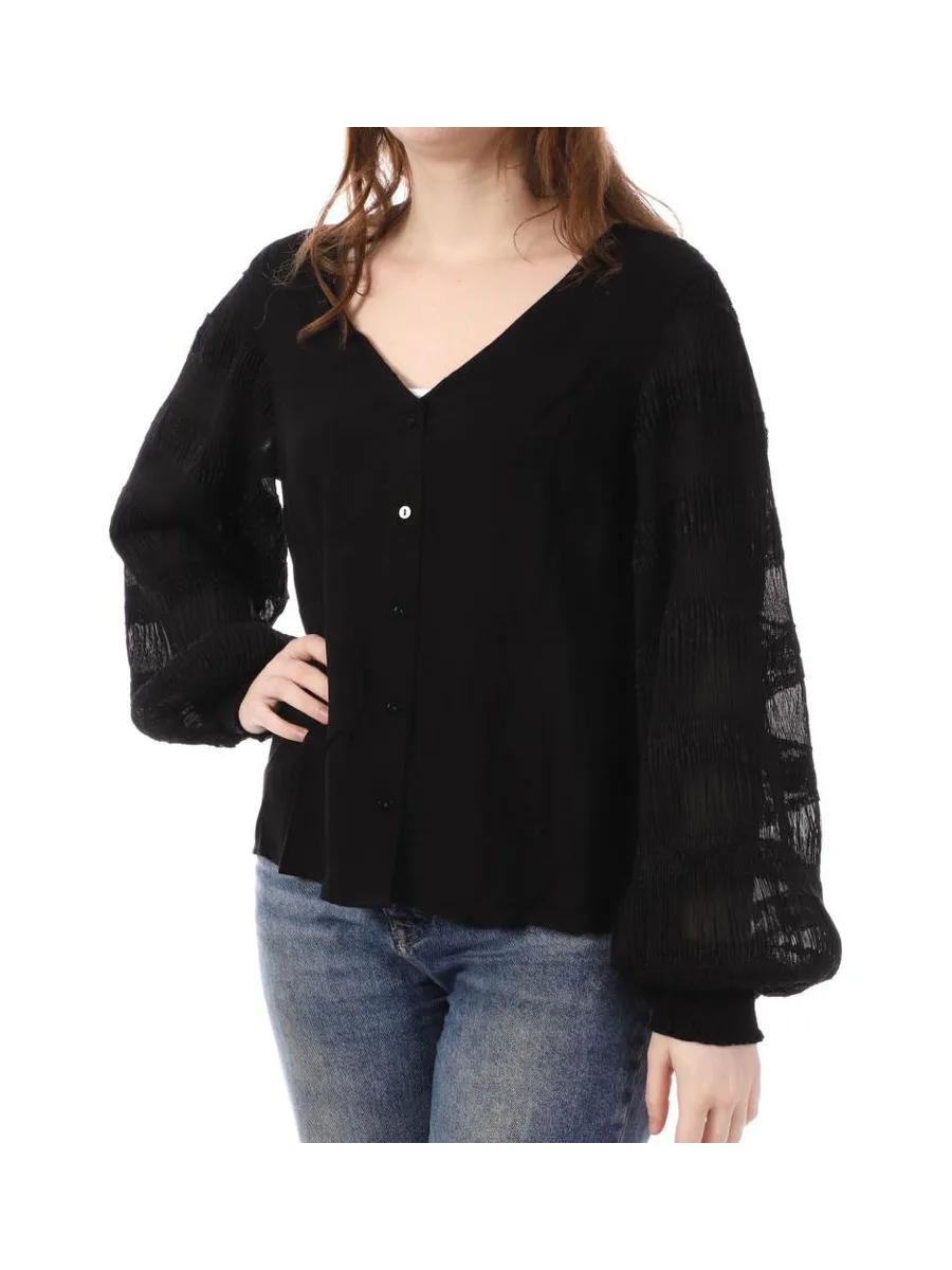 Blouse Noire Femme Vila Elma 2
