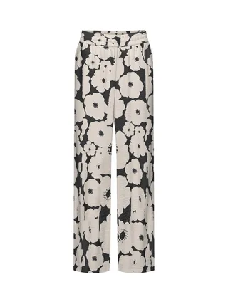 Pantalon Fluide Beige/Noir Femme JDY Troya 1