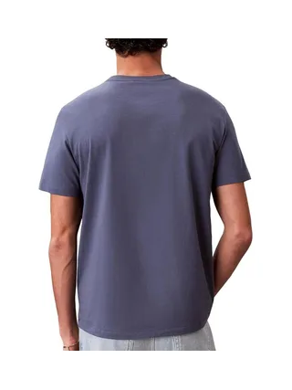 T-Shirt Bleu Chiné Homme Calvin Klein Jeans Badge L4G 2