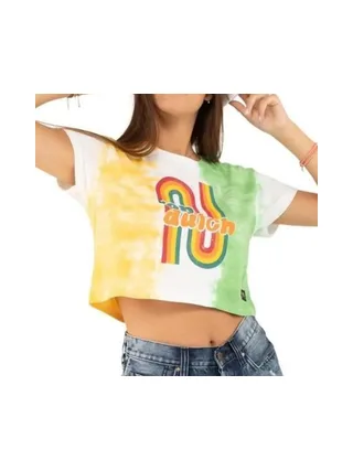 T-shirt Blanc/Vert Femme Von Dutch Effet Tye & Dye 1