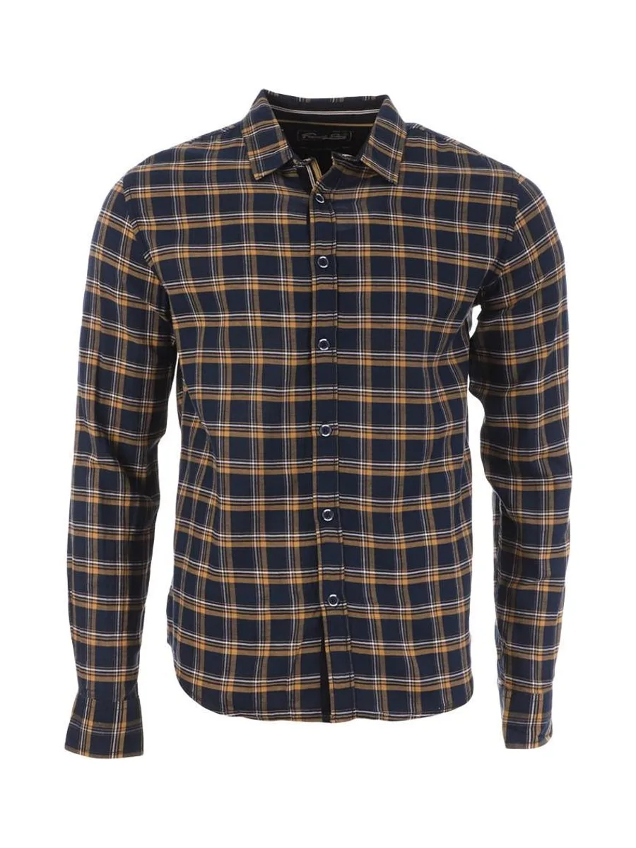 Chemise à Carreaux Marine/Jaune Homme RMS26 2