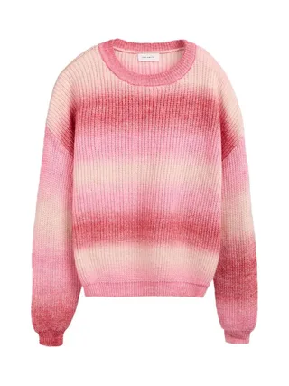 Pull Rose Femme Teddy Smith Stripy 1