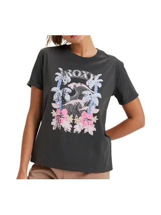 T-shirt Gris Femme Roxy Oceanregular 1