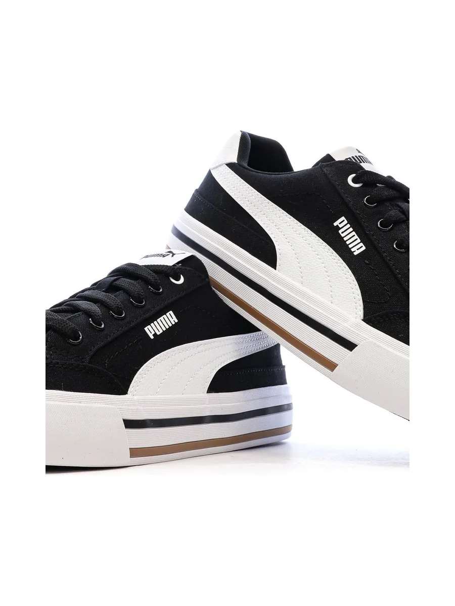 Baskets Blanches/Noires Femme Puma Court Classic 8