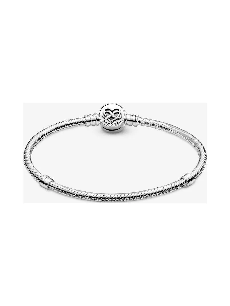 Pandora - Bracelet chaîne Infini Snake heart clasp en argent sterling 3