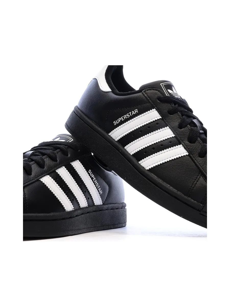 Baskets Noires Garçon/Fille Adidas Superstar 7