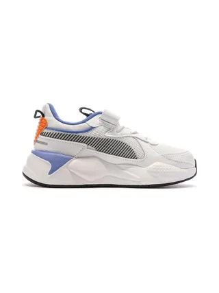 Baskets Blanches/Bleu/Orange Garçon Puma 395555-03 2