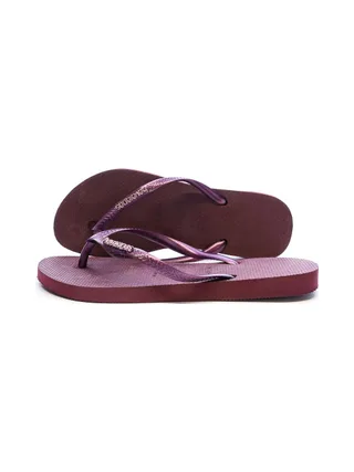 Tongs Violet Femme Havaianas Slim Logo Infradito 1