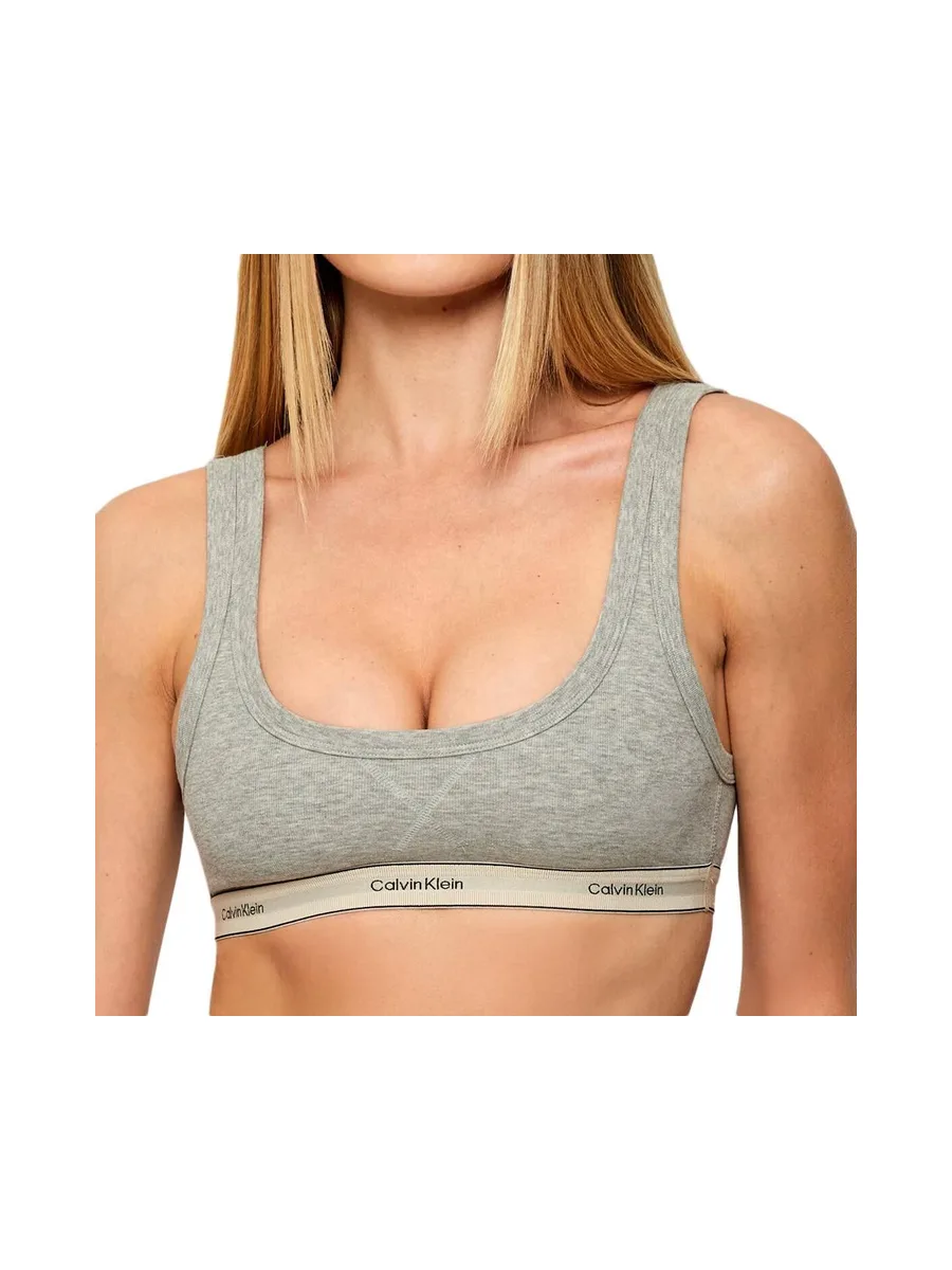 Brassière Grise Femme Calvin Klein Jeans Unlined 2